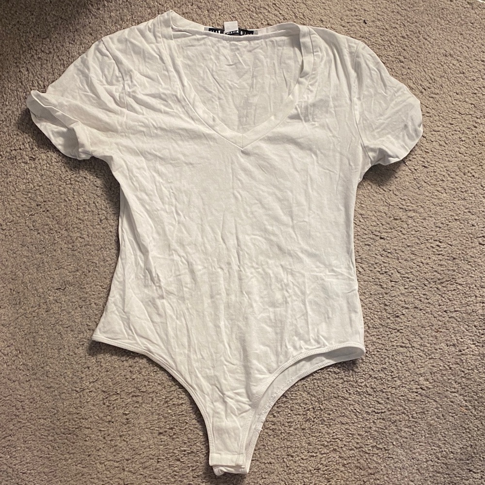 Rolled sleeve tshirt style bodysuit